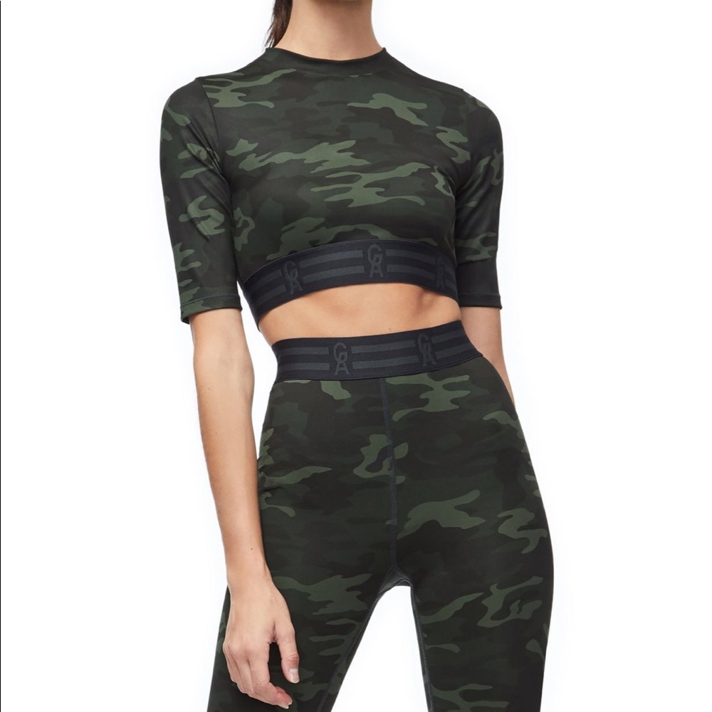 Good American Icon Crop Top - Camo